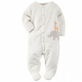 Elephant & Giraffe Terry Romper