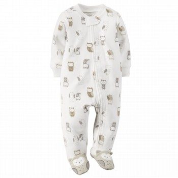 Owl Print Fleece Romper