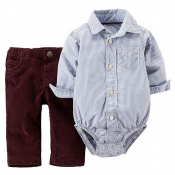 2-Piece Corduroy Pant & Bodysuit Set