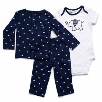 3 Piece Elephant Cardi Set