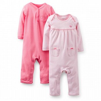 Pink Birdy Coveralls Set