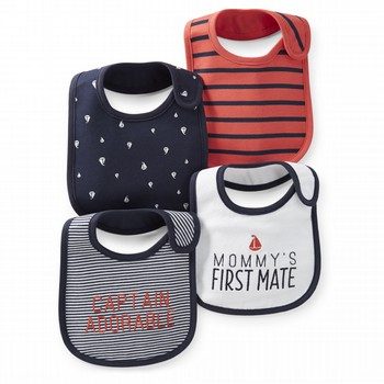 Boy Navy Boat Bibs