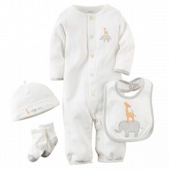 White Animal 4-Piece Set