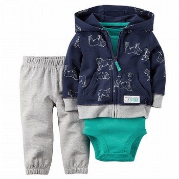 3-Piece Hoodie & Bodysuit Set