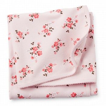 Girl Pink Flower Blanket