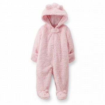 Pink Sherpa Hooded Jumpsuit