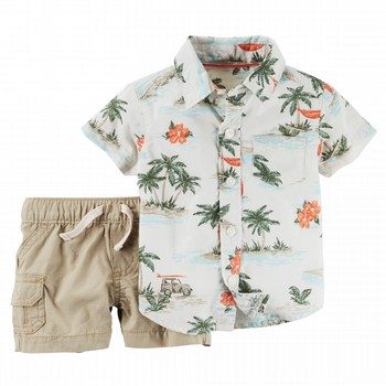 Little Aloha 2-Piece Shirt & Short Set