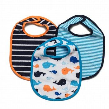 Blue Whale 3-Pack Feeder Bibs