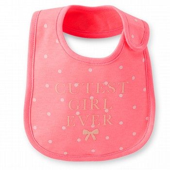 Pink Polka Dot Bib