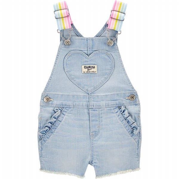 Osh Kosh B'Gosh Toddler Girls Heart Pocket Denim Jumper with Adjustable  Shoulder Straps, Size 2T,Blue,2-3T