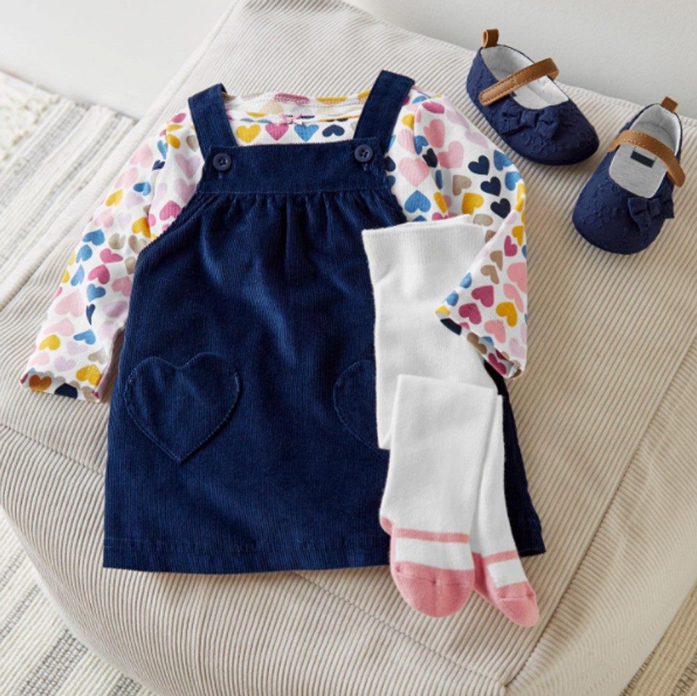 Carter's 3Piece Heart Skirtall Set Baby Girl