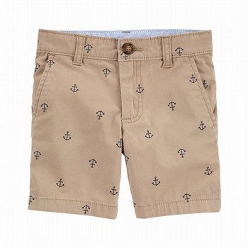 Anchor Flat-Front Shorts