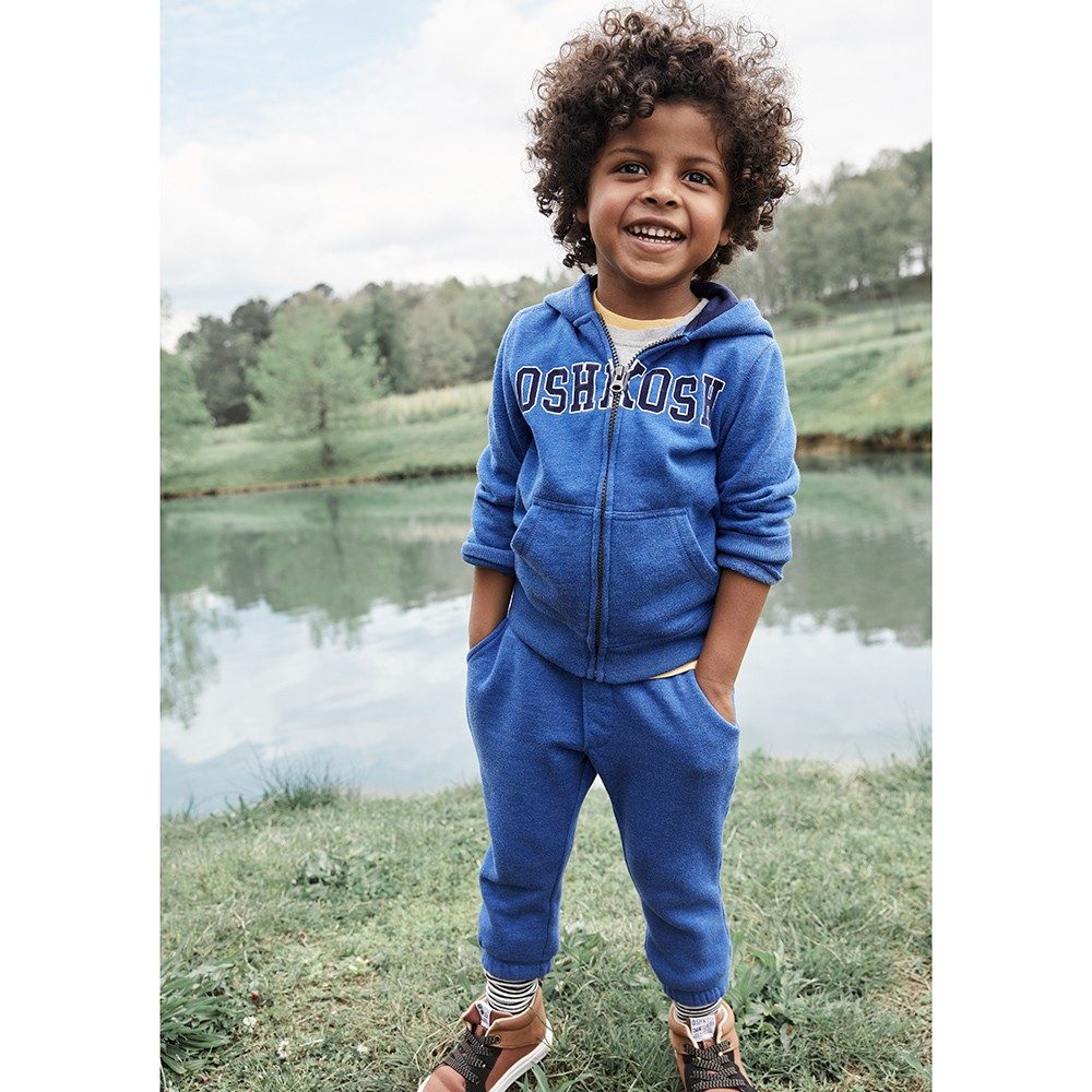 OshKosh B'gosh Zip-Up Logo Fleece Hoodie | Baby Boy