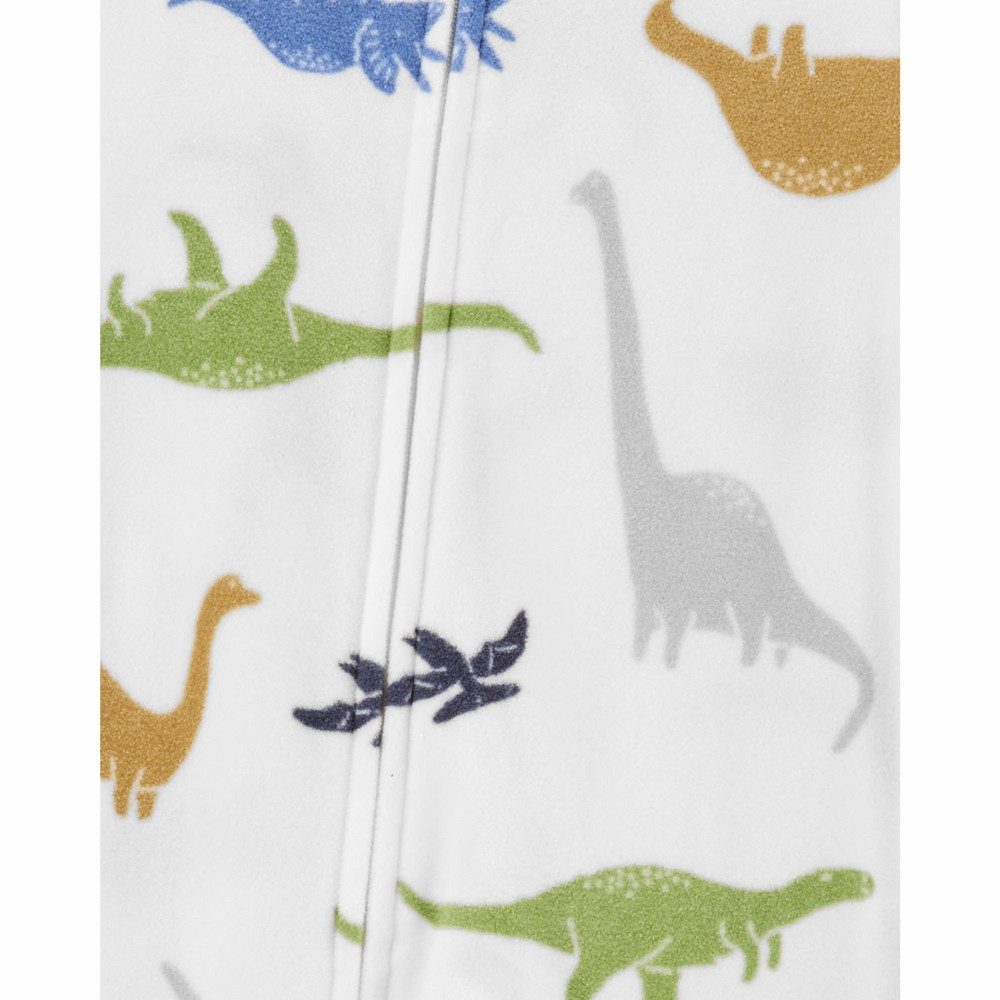 Carter's Dinosaur Fleece Footie One Piece Pjs | Baby Boy