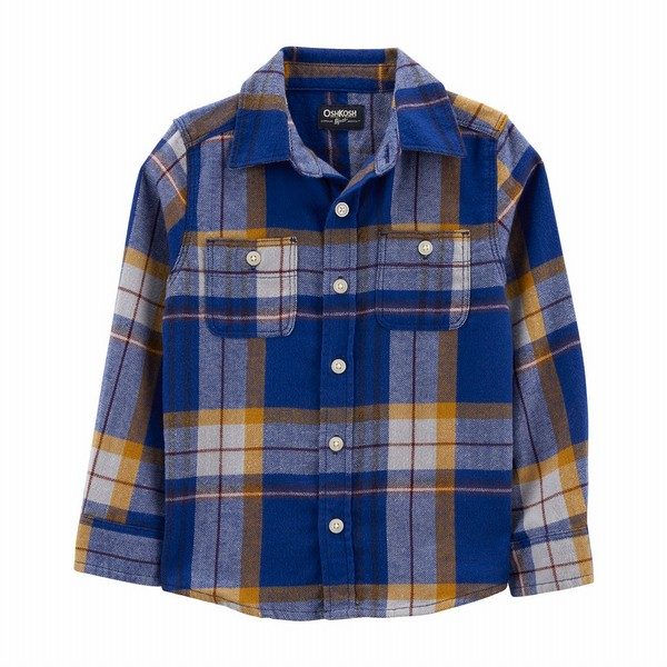 Baby Flannelette Shirt OshKosh B'gosh Button-Front Plaid Flannel
