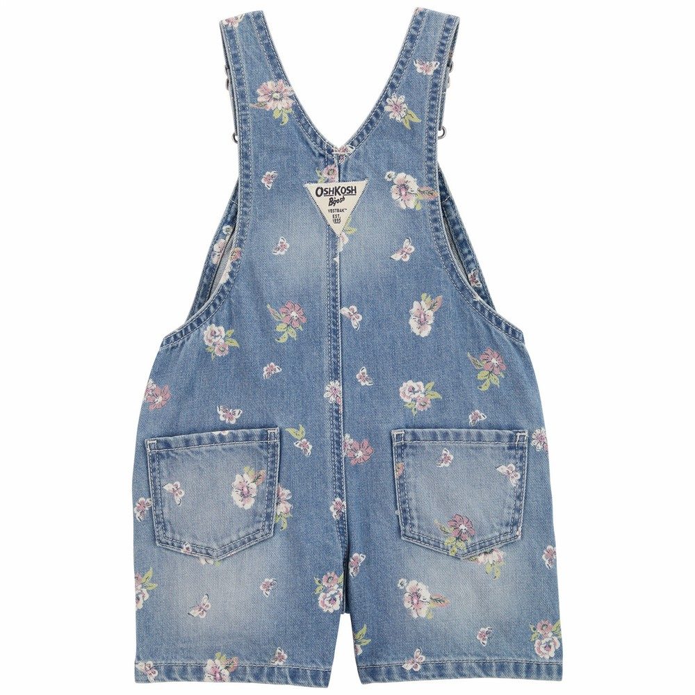 OshKosh B'gosh Floral Knit Denim Shortalls | Baby Girl