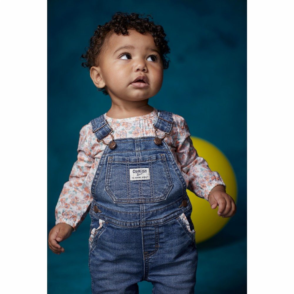 OshKosh B'gosh Floral Print Overalls Baby Girl