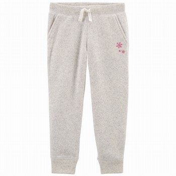 Embroidered Flower Joggers