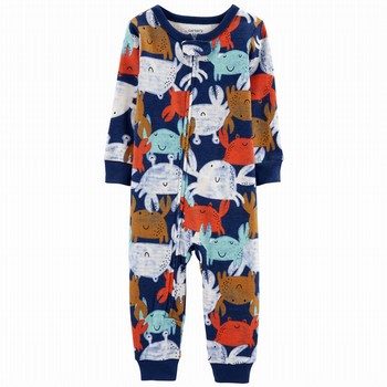 Crab Snug Fit Cotton Footless One Piece Pjs