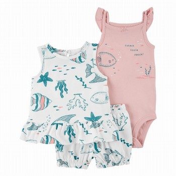 3-Piece Fish Little Short Set