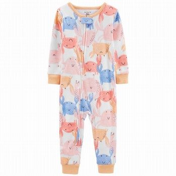 Crab Cotton Footless One Piece PJs