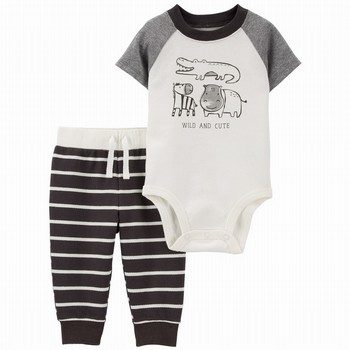 2-Piece Animals Bodysuit Pant Set
