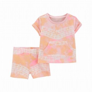2-Piece Tie-Dye French Terry Tee & Short Set