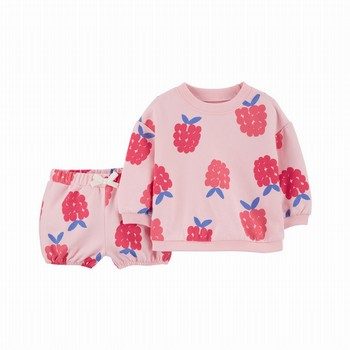 2-Piece Raspberry Sweater & Short Set