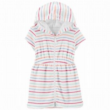 Striped Hooded Cover-Up