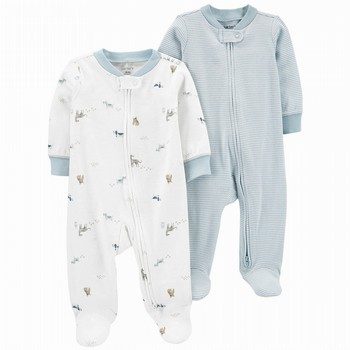 2-Pack Zip-Up Sleep & Play One Pieces