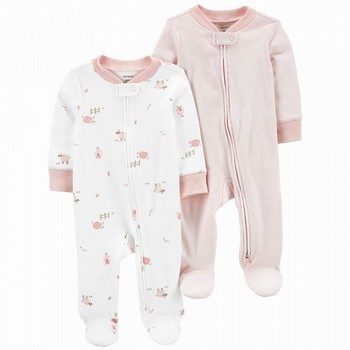 2-Pack 2-Way Zip Cotton Sleep & Play One Pieces