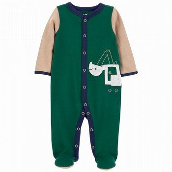 Tractor Snap-Up Cotton Sleep & Play One Piece