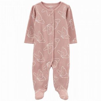 Butterfly Snap-Up Cotton Sleep & Play One Piece