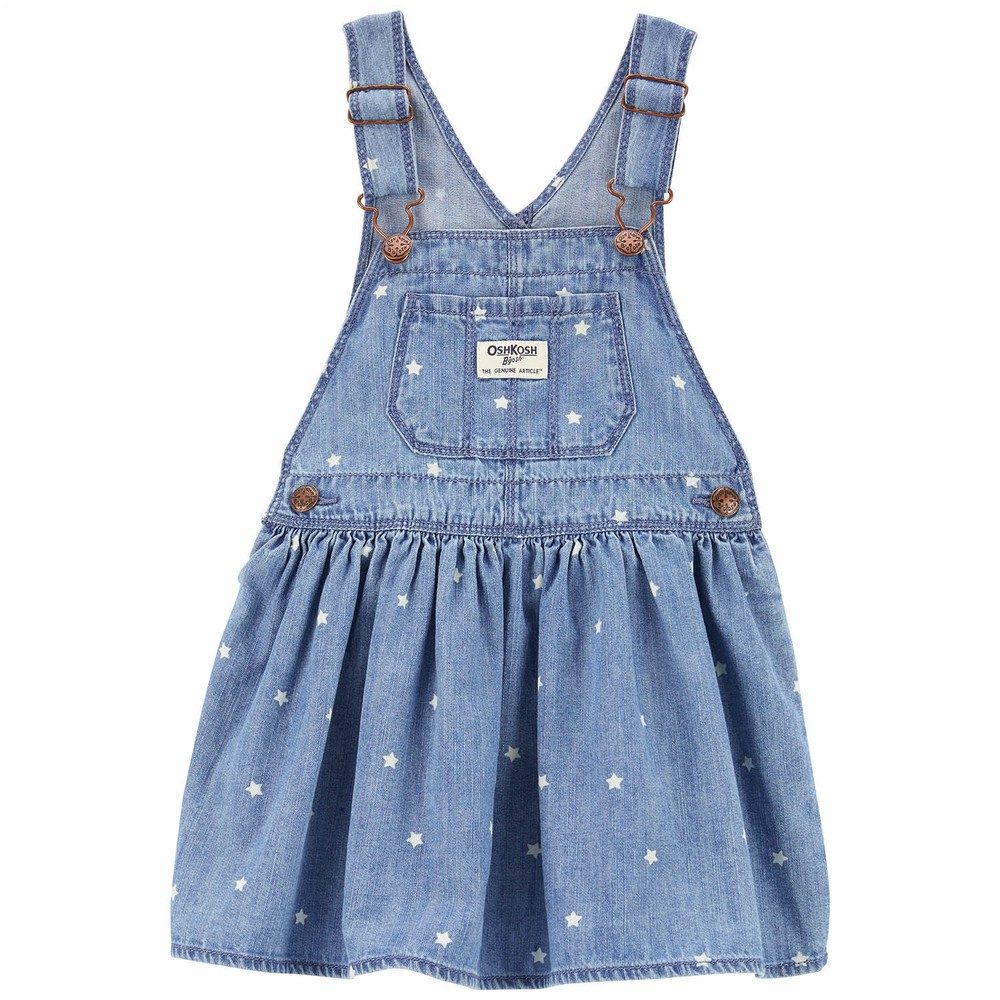 OshKosh B'gosh Star Print Denim Jumper Dress | Baby Girl