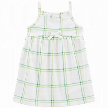 Green Plaid Dress with Diaper Cover