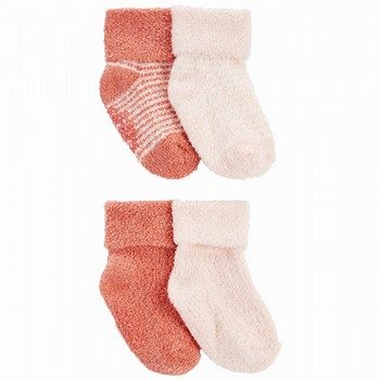 4-Pack Foldover Chenille Booties