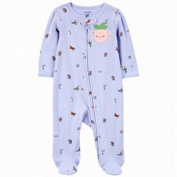 Plant 2-Way Zip Cotton Sleep & Play One Piece