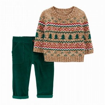 2-Piece Sweater & Corduroy Pant Set
