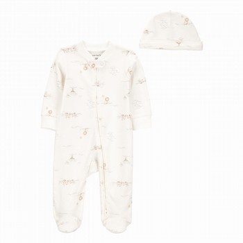 2-Piece 2-Way Zip Sleep & Play & Cap Set