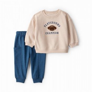 DayDream Fleece Football Long-Sleeve Tee & Pant Set