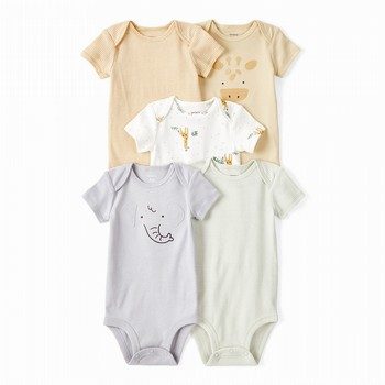 5-Pack Girafe Short Sleeve Bodysuit Pack