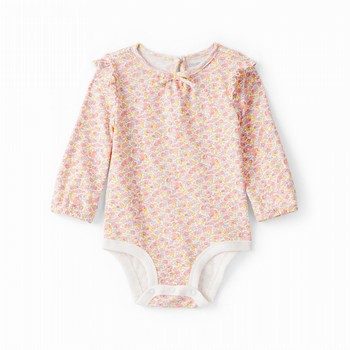 Floral Print Long-Sleeve Bodysuit