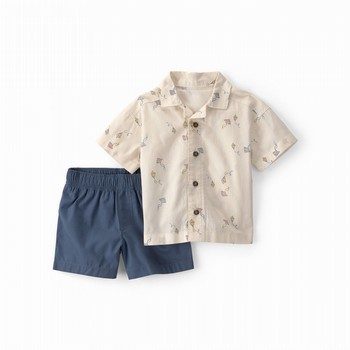 2-Piece Kite Button-Down Shirt & Short Set
