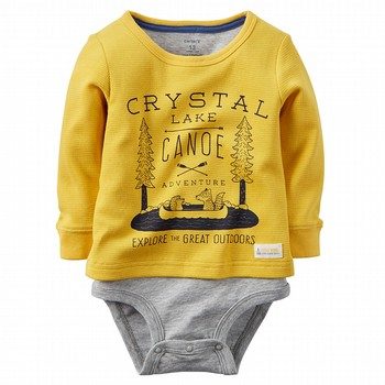 Yellow Bear l/s Bodysuit