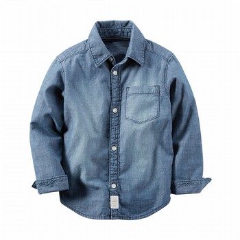 Chambray Button-Front Shirt