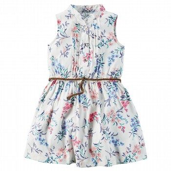 Woven Floral Sleeveless Dress