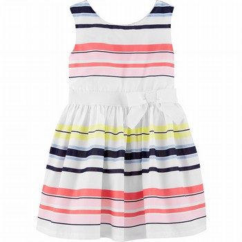 Striped Poplin Dress