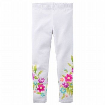 Ivory Floral Leggings