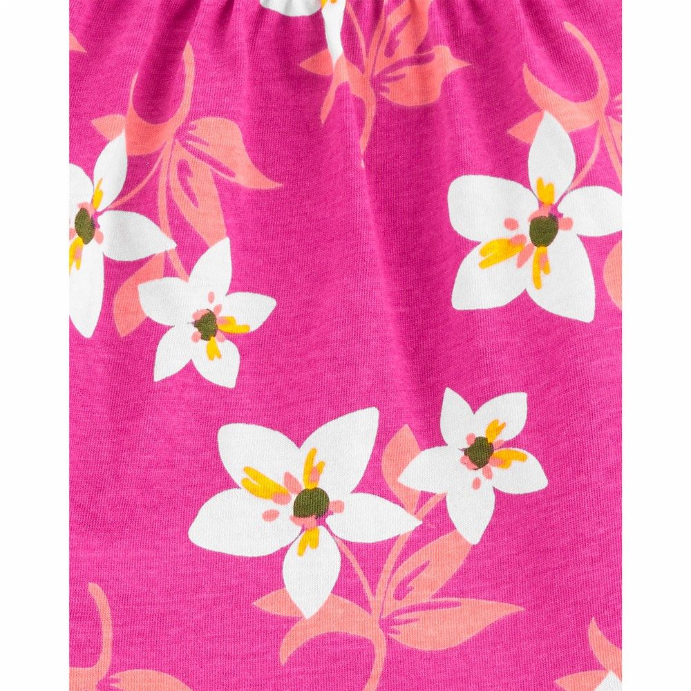 Carter's 2Piece Floral Jersey Tank & Playground Short Set Toddler Girl