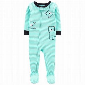 The Childrens Place Boys Baby and Toddler Polar Bear Fleece One Piece Pajamas 